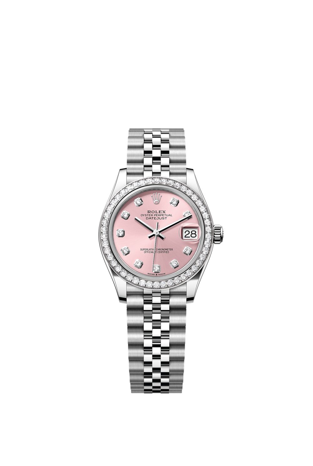 Datejust 31 – Oystersteel, white gold and diamonds