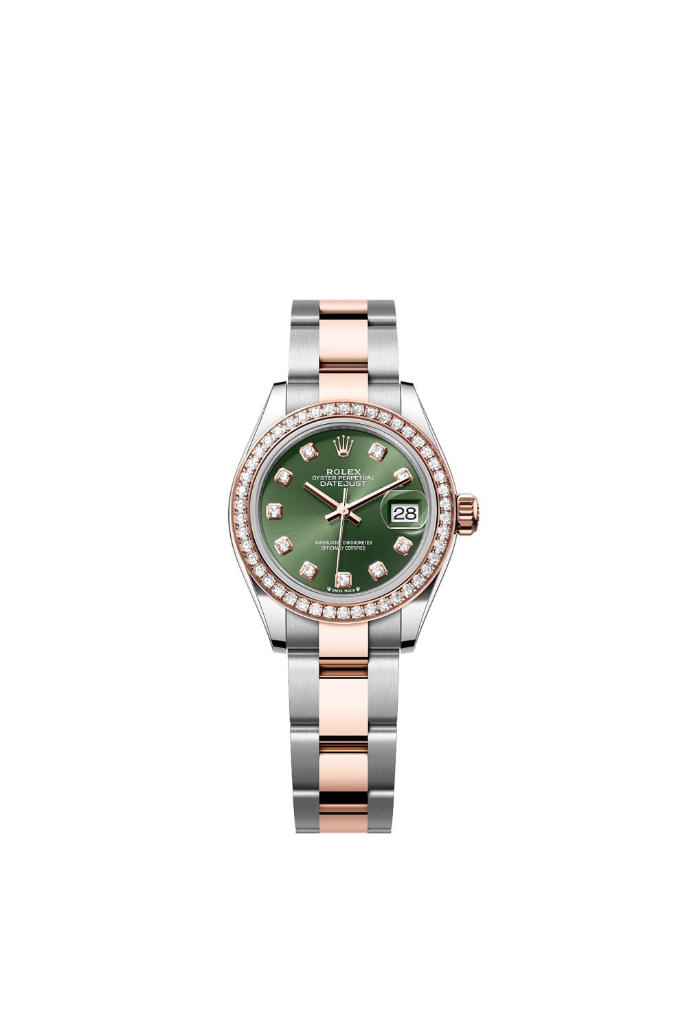 Lady-Datejust – Oystersteel, Everose gold and diamonds