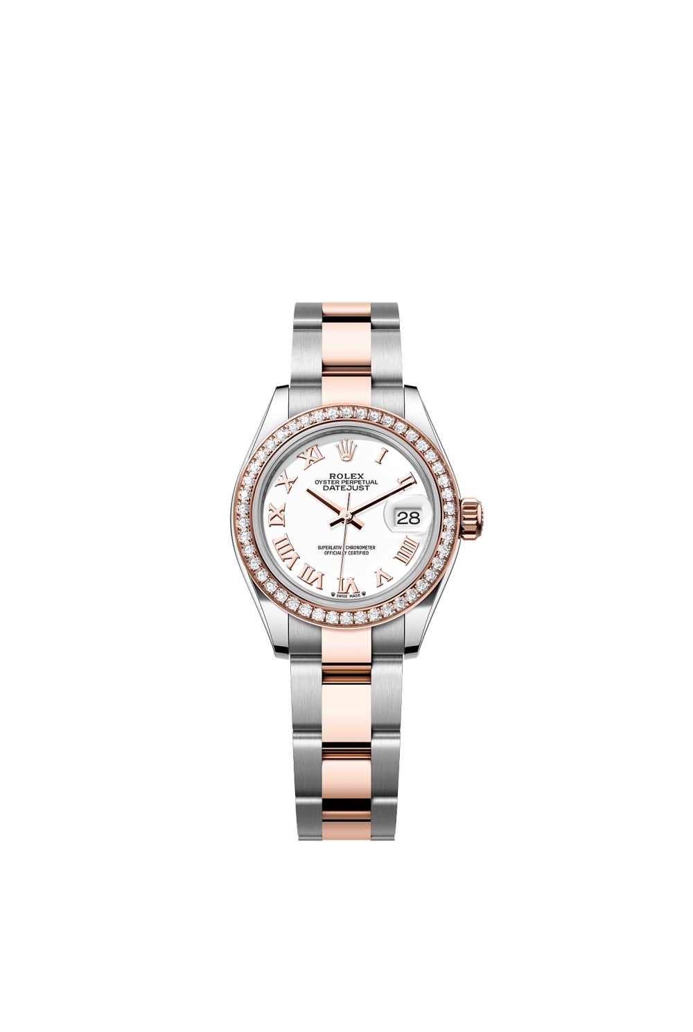 Lady-Datejust – Oystersteel, Everose gold and diamonds