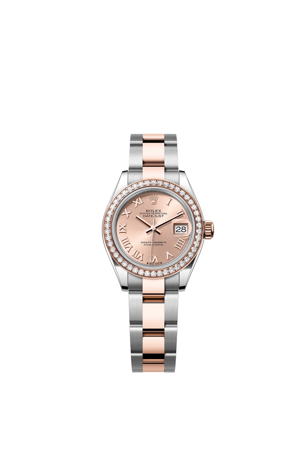 Lady-Datejust – Oystersteel, Everose gold and diamonds