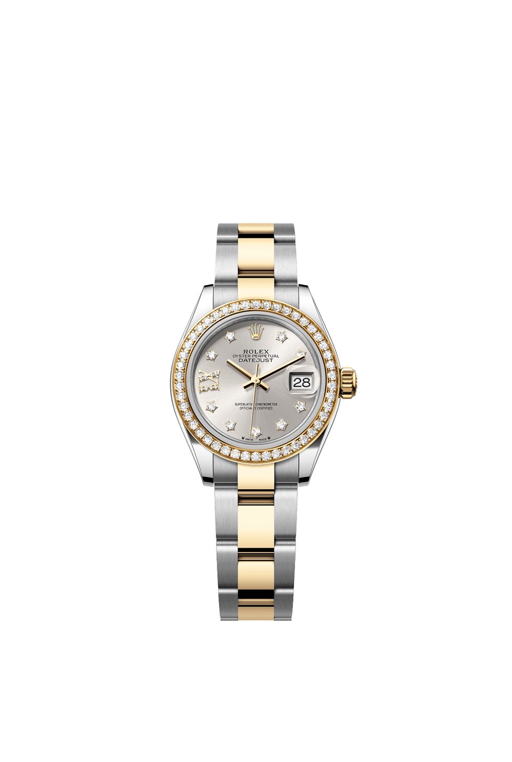 Lady-Datejust – Oystersteel, yellow gold and diamonds
