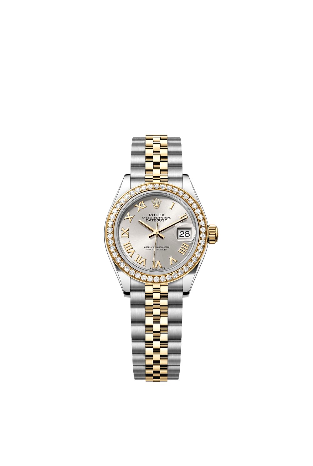 Lady-Datejust – Oystersteel, yellow gold and diamonds