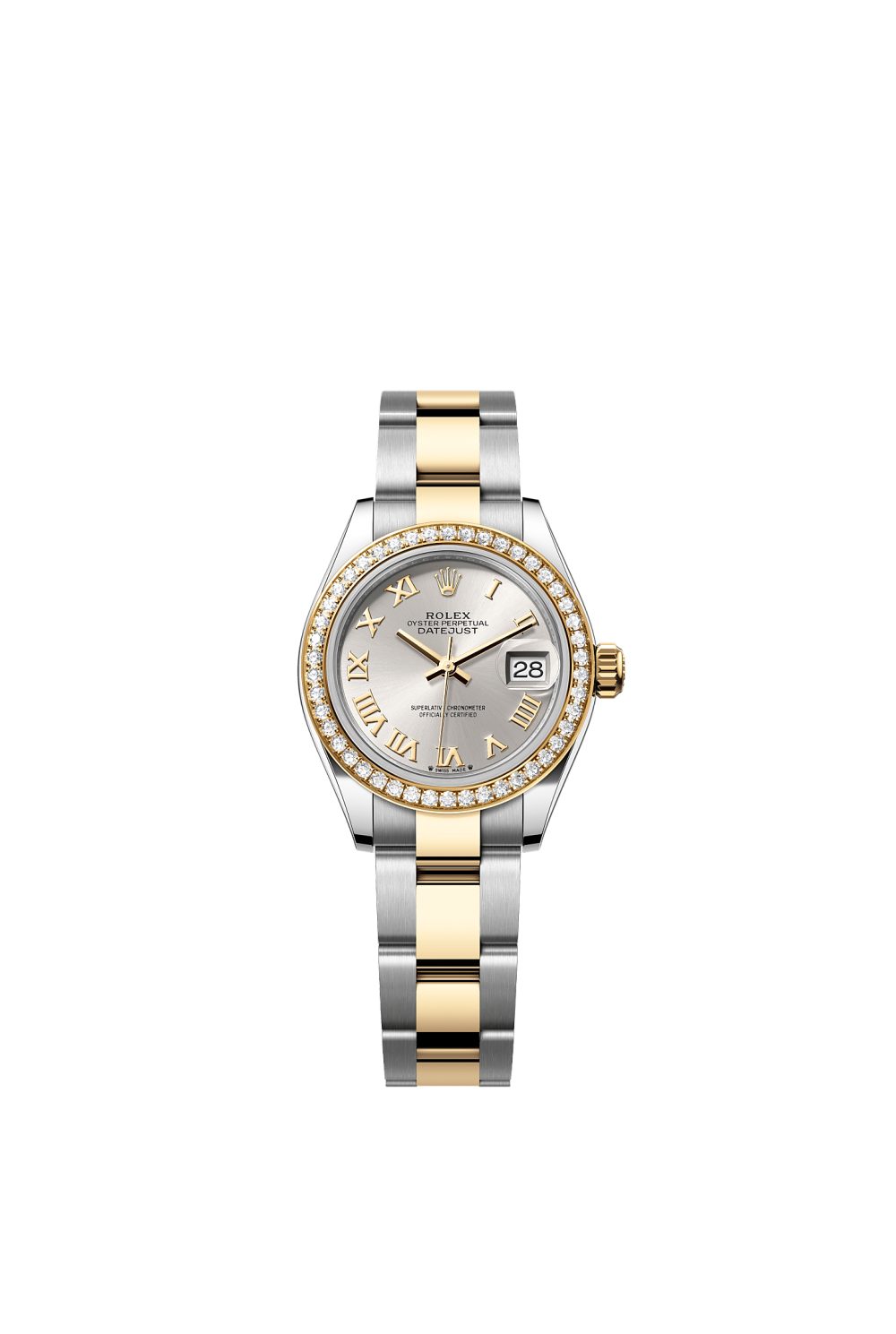 Lady-Datejust – Oystersteel, yellow gold and diamonds