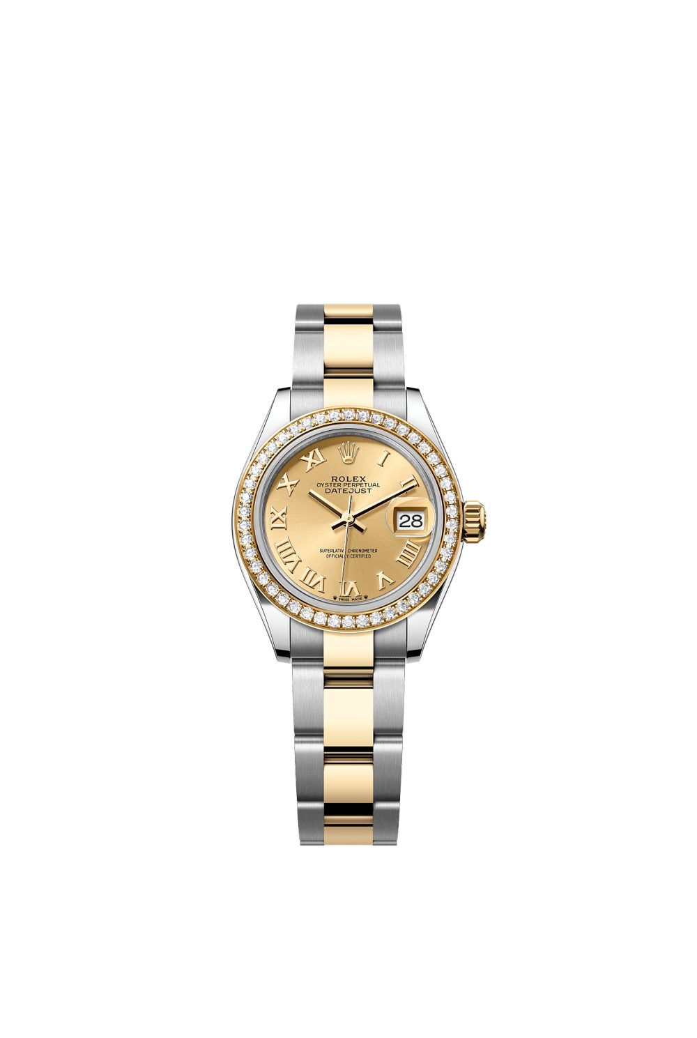 Lady-Datejust – Oystersteel, yellow gold and diamonds