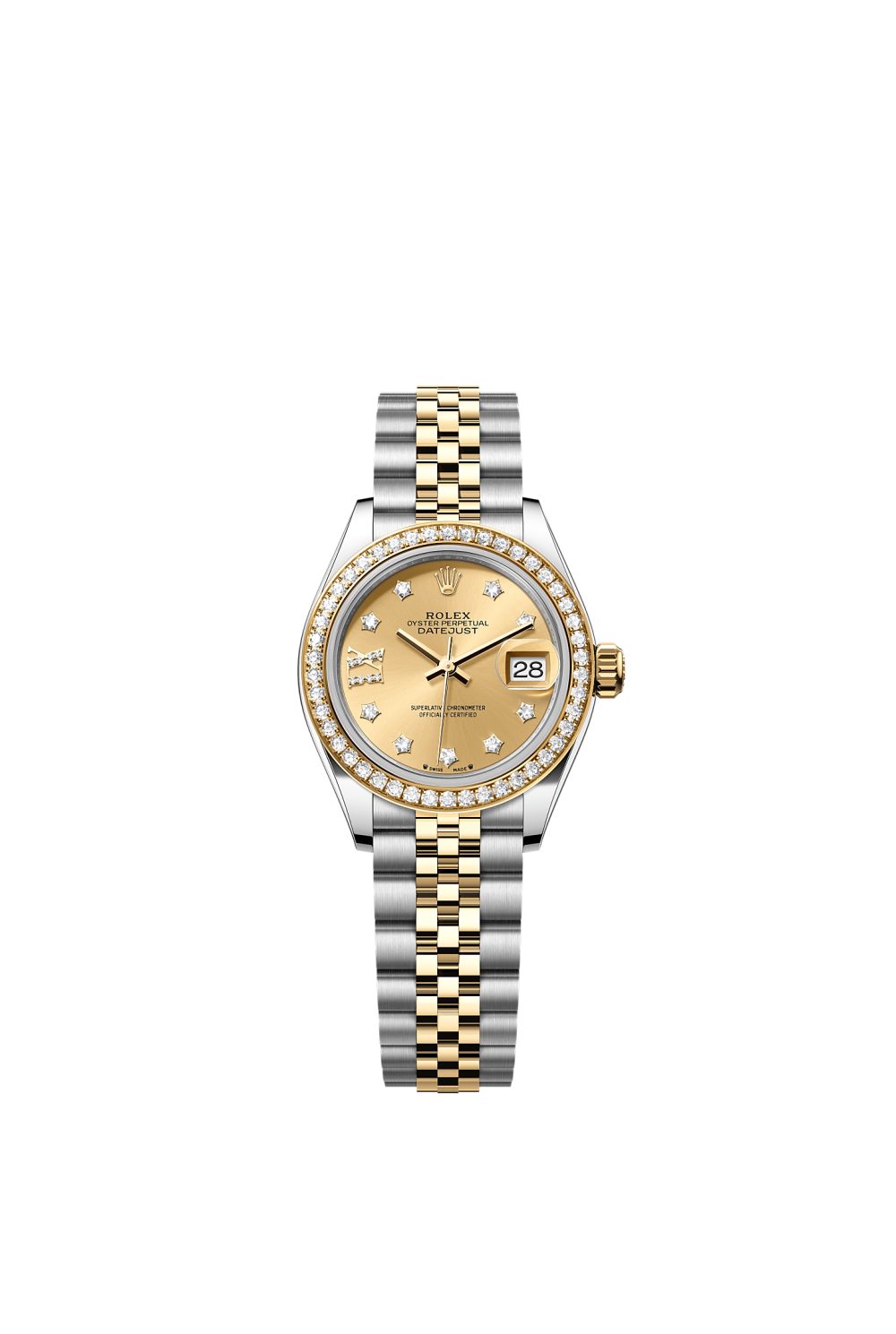 Lady-Datejust – Oystersteel, yellow gold and diamonds