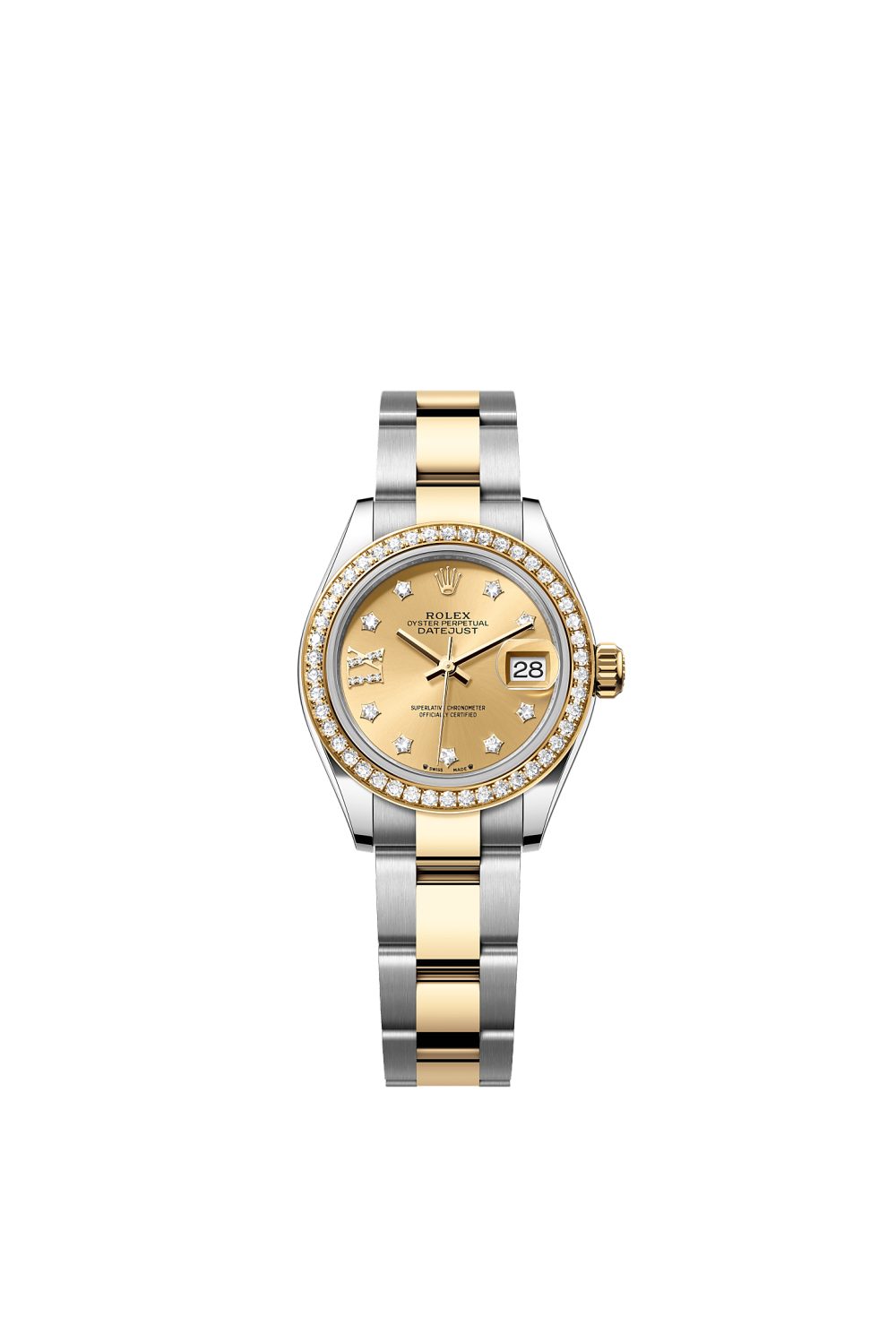 Lady-Datejust – Oystersteel, yellow gold and diamonds