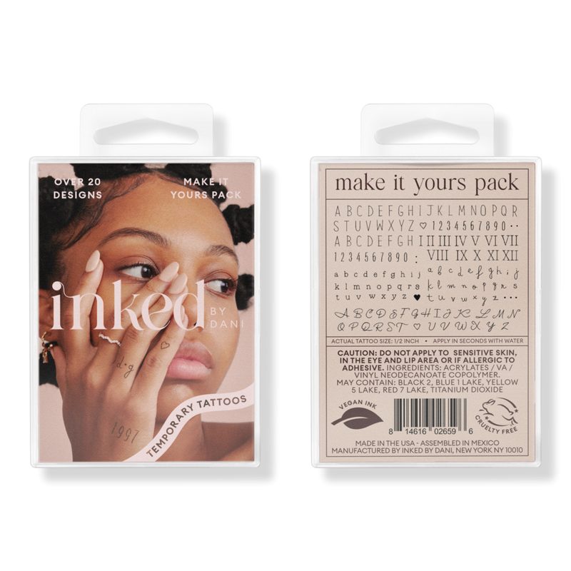 Make It Yours Temporary Tattoo Pack
