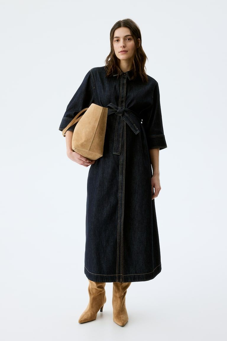 MAMA Denim Shirt Dress