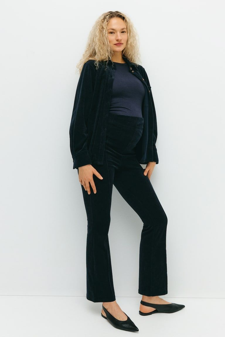 MAMA Flared Velour Pants