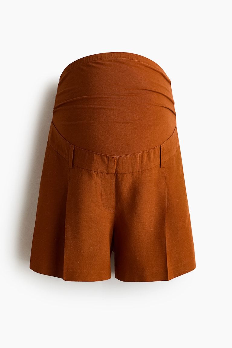 MAMA Linen-Blend Shorts