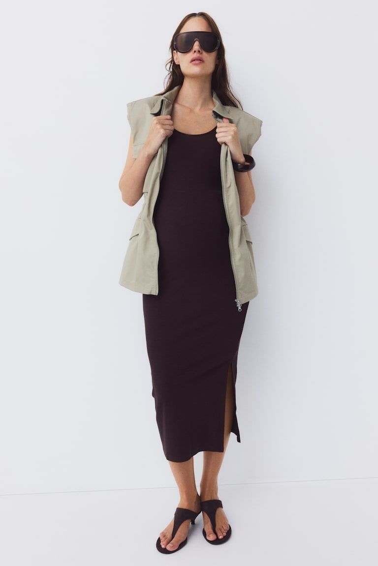MAMA Ribbed Jersey Dress