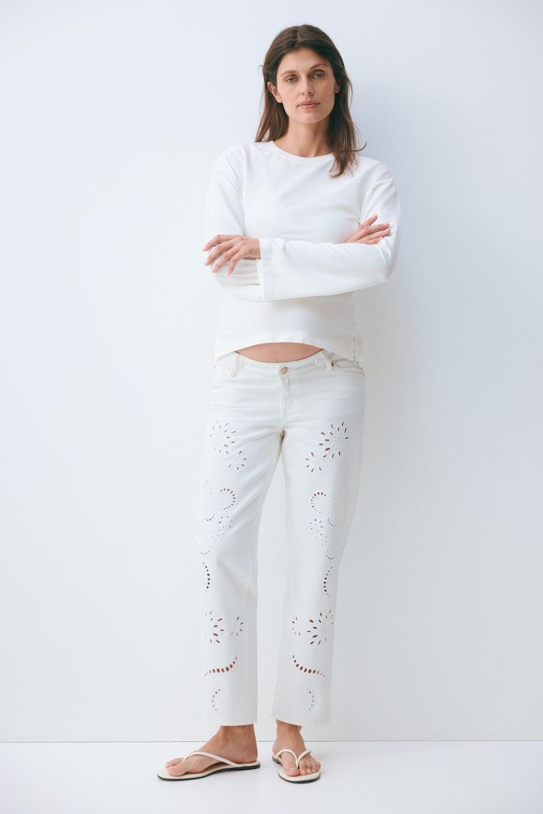 MAMA Straight Ankle Jeans