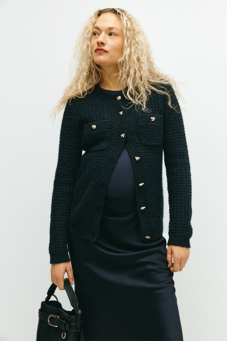 MAMA Structured-Knit Cardigan