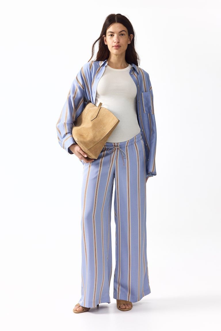 MAMA Wide-Leg Drawstring Pants