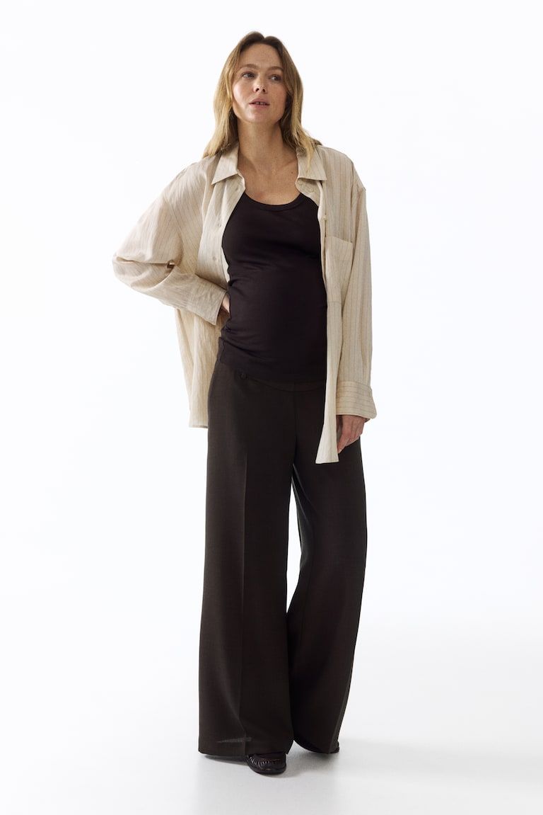 MAMA Wide-Leg Dress Pants