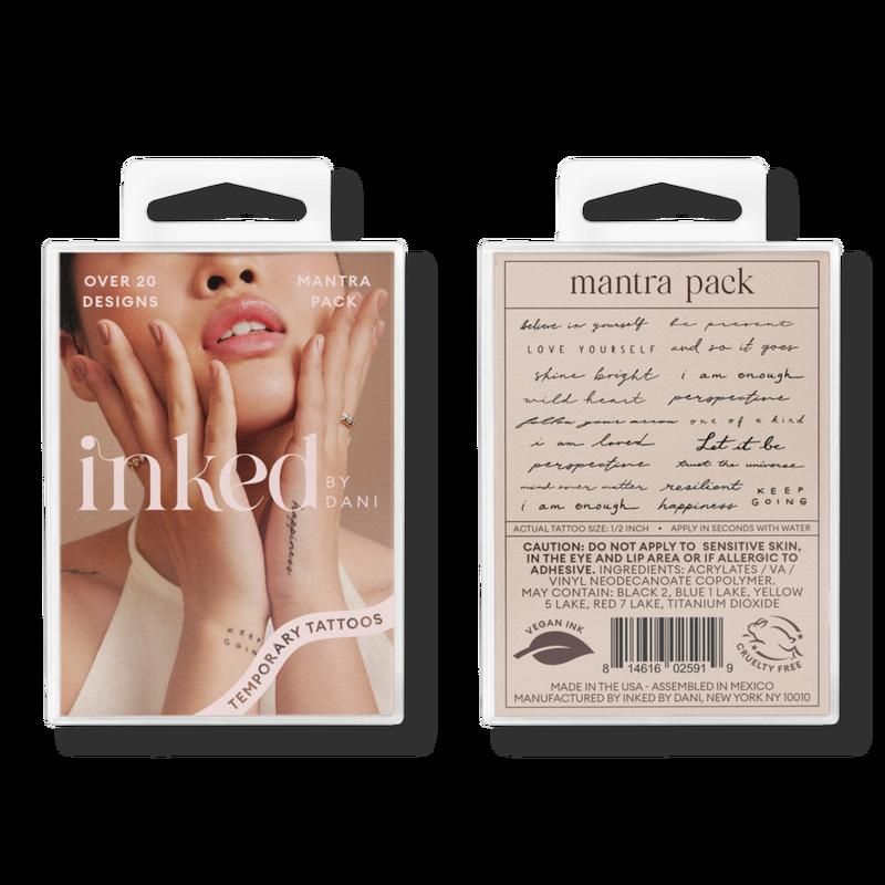 Mantra Temporary Tattoo Pack