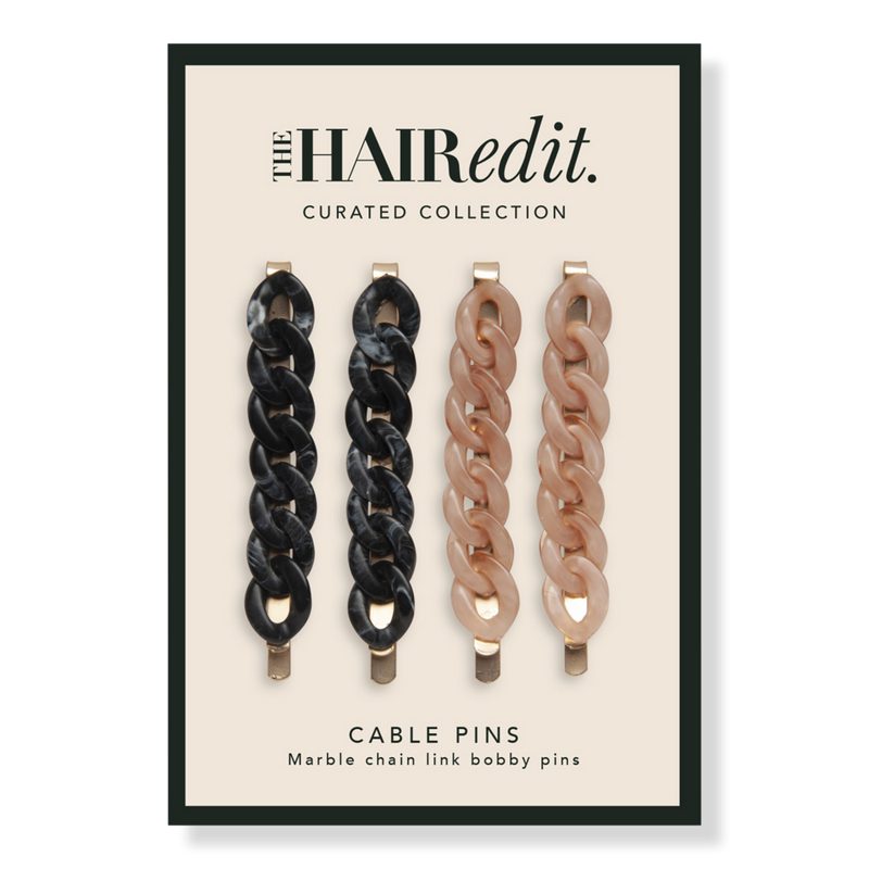 Marble Chain Link Bobby Pins