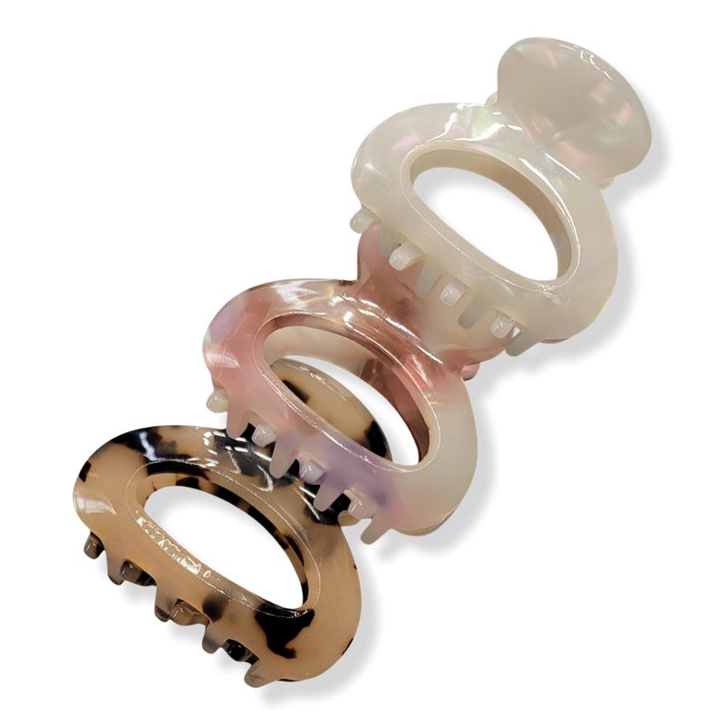 Marbled Mini Claw Hair Clip - (3pc)
