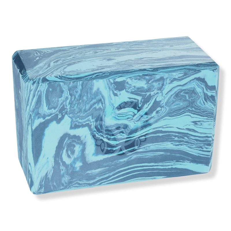 Marbled Yoga Foam Block 4" - Surf Blue