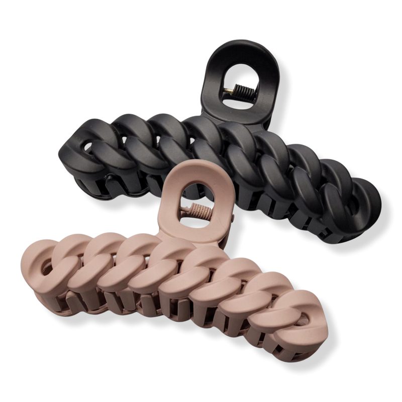 Matte Chain Link Claw Hair Clips