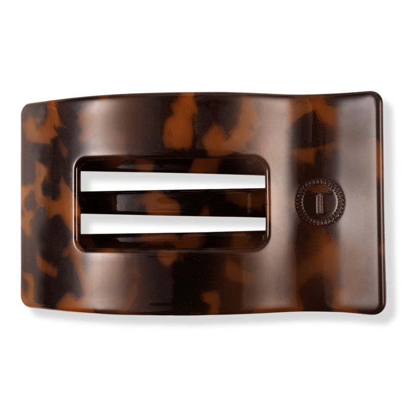 Medium Flat Rectangle Hair Clip - Tortoise
