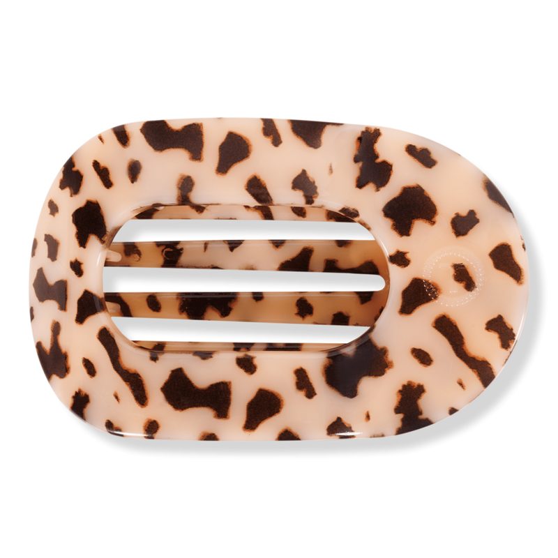 Medium Flat Round Hair Clip - Blonde Tortoise