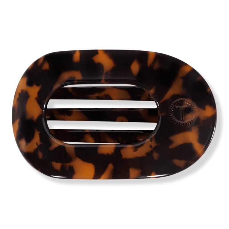 Medium Flat Round Hair Clip - Tortoise