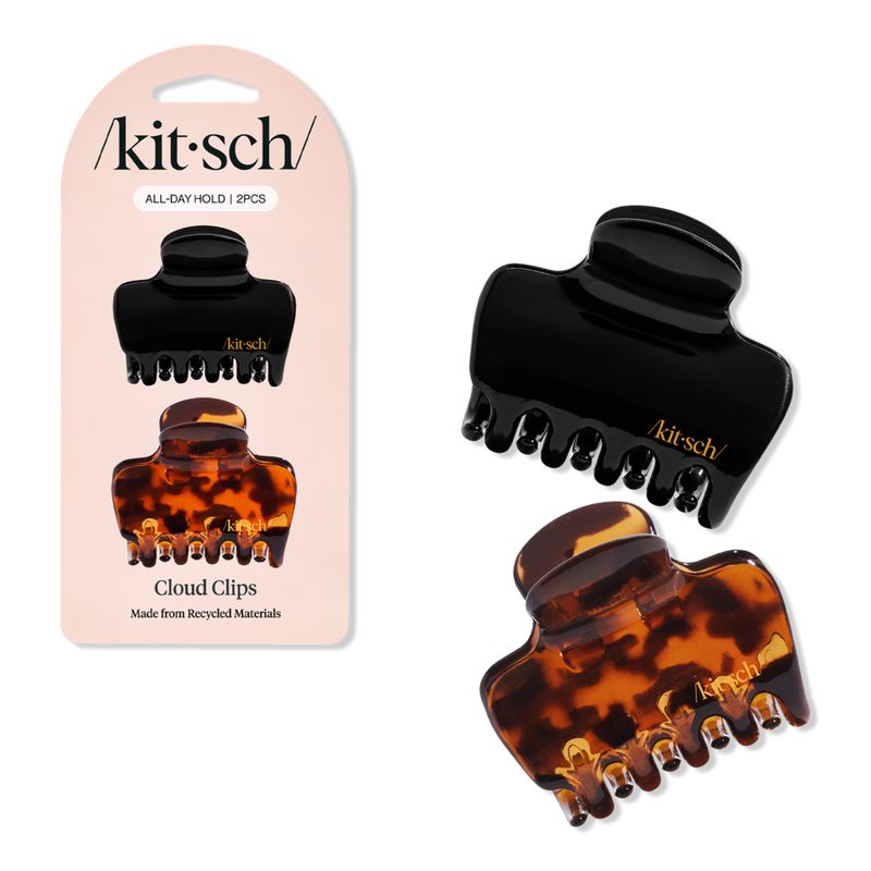 Medium Puffy Claw Clips - Black & Tort