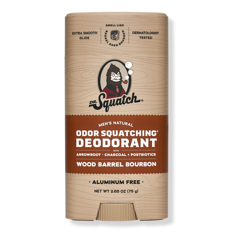 Men's Natural Odor Squatching Deodorant - Wood Barrel Bourbon
