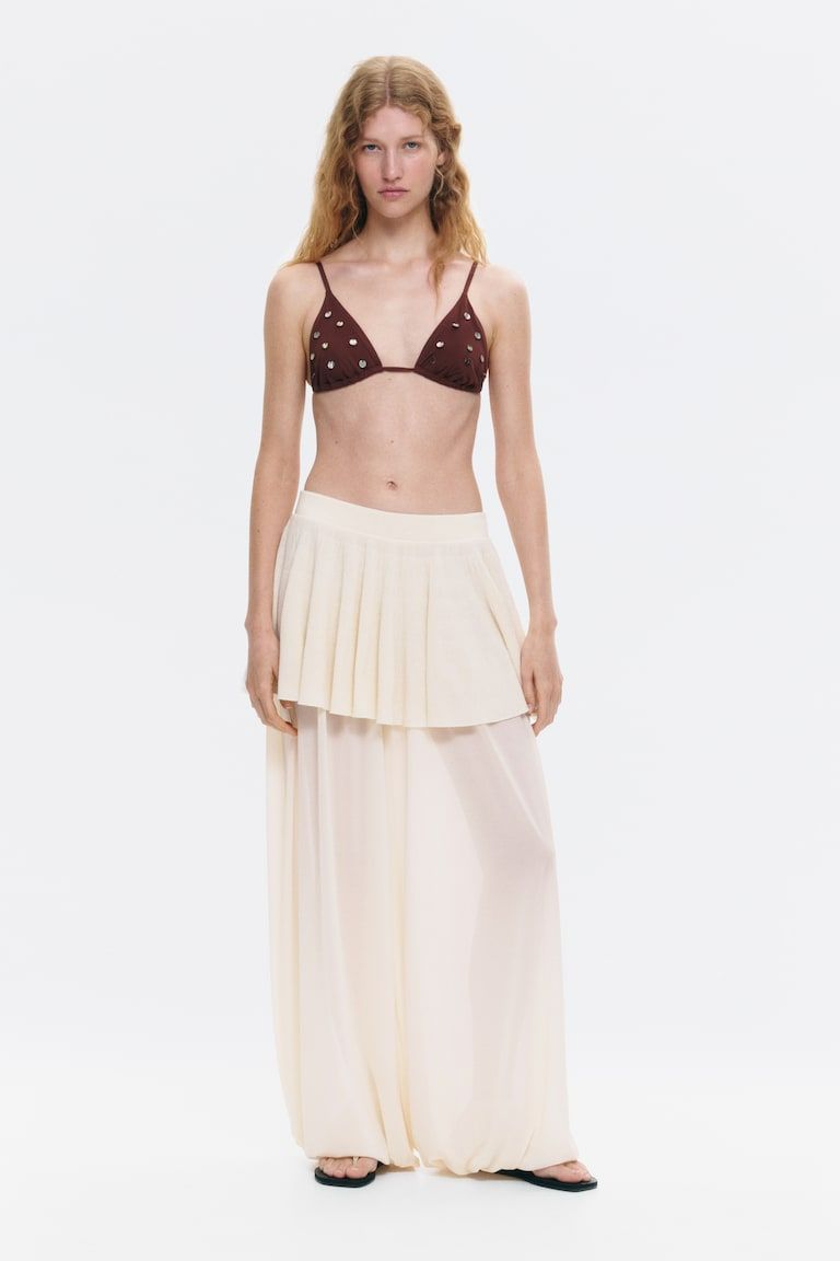 Mesh Pants with Layered Skirt