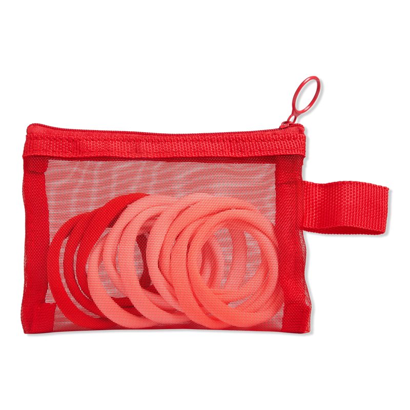 Mesh Pouch With 10 Hair Ties