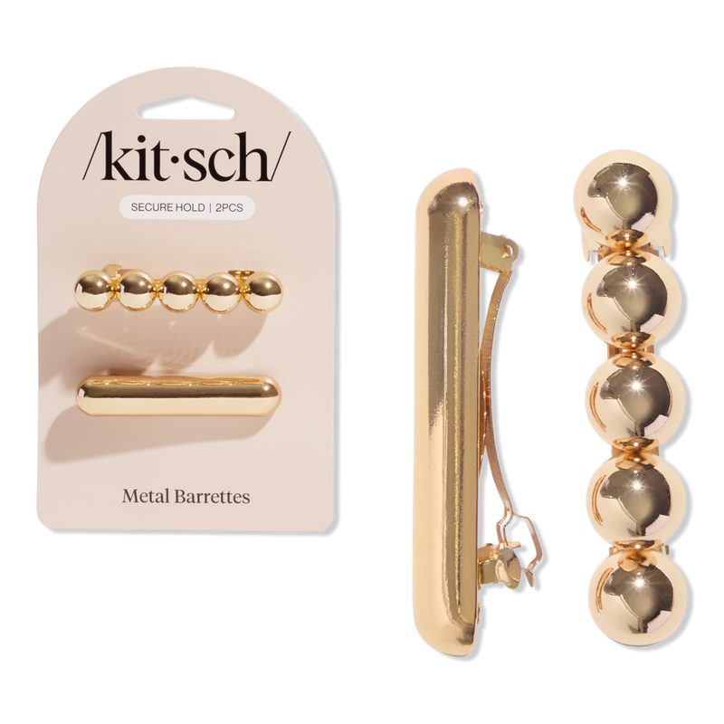 Metal Cloud & Bubble Barrettes 2 Piece Set