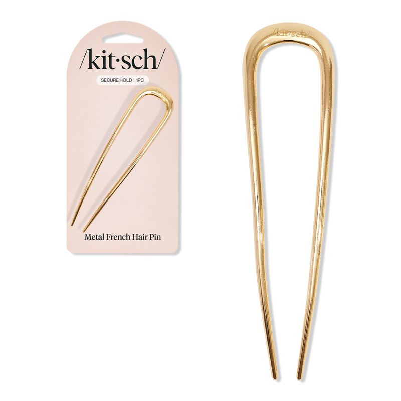 Metal French Hair Pin - Gold