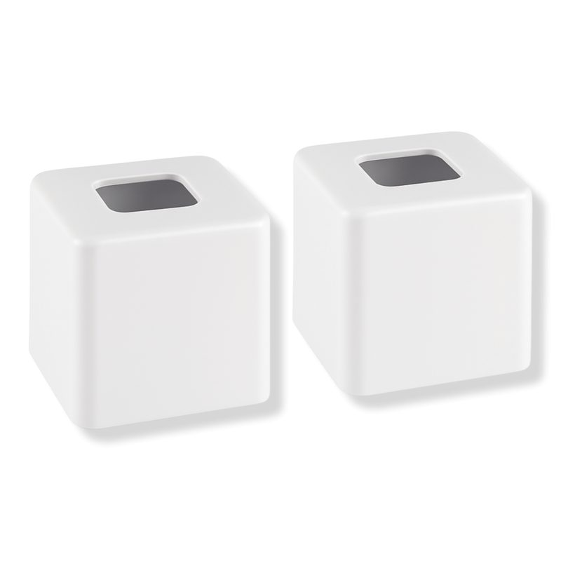 Metal Square Modern Tissue Box Cover Holder for Bathroom - 2 ct