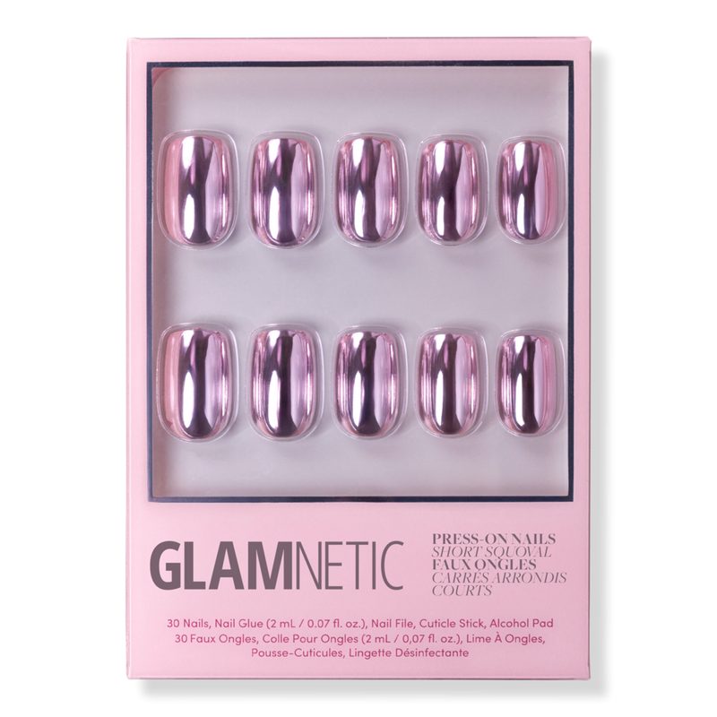 Metallic Blush Press-On Nails