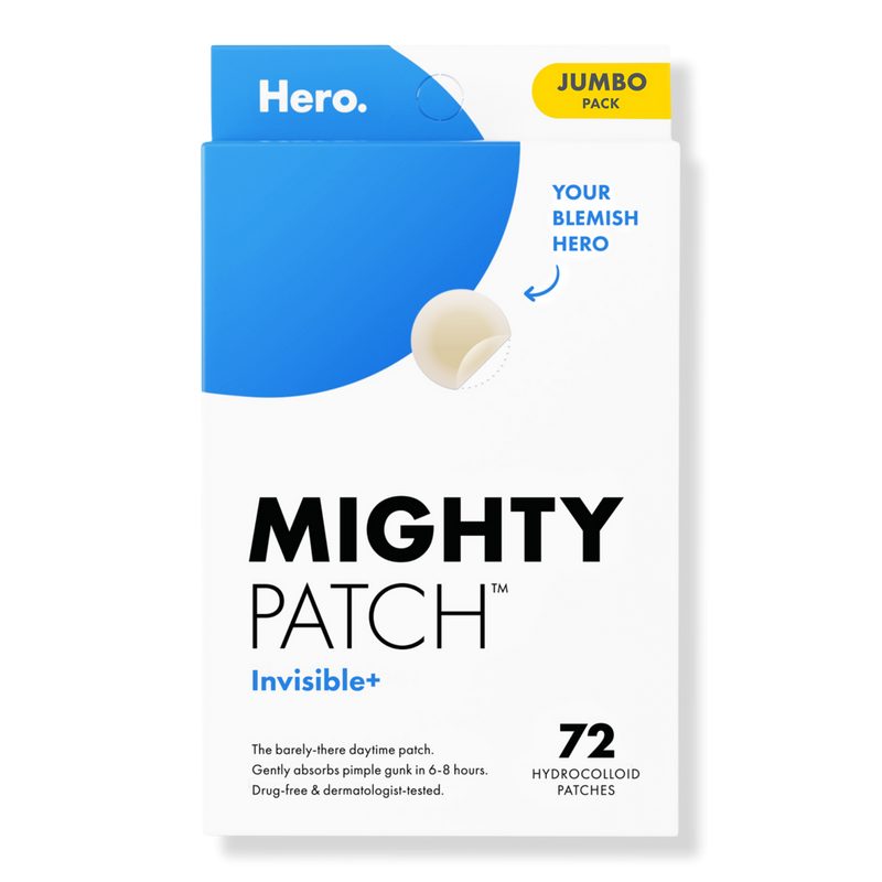 Mighty Patch Invisible+ Daytime Hydrocolloid Acne Pimple Patches - 72 ct