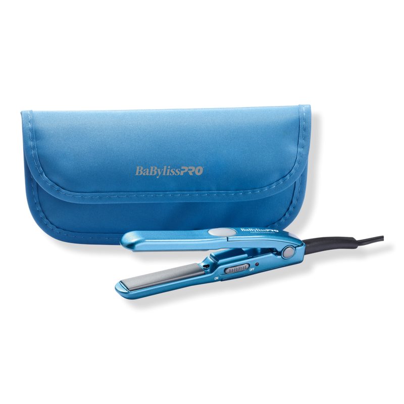 Mini Straightening Iron with Travel Pouch