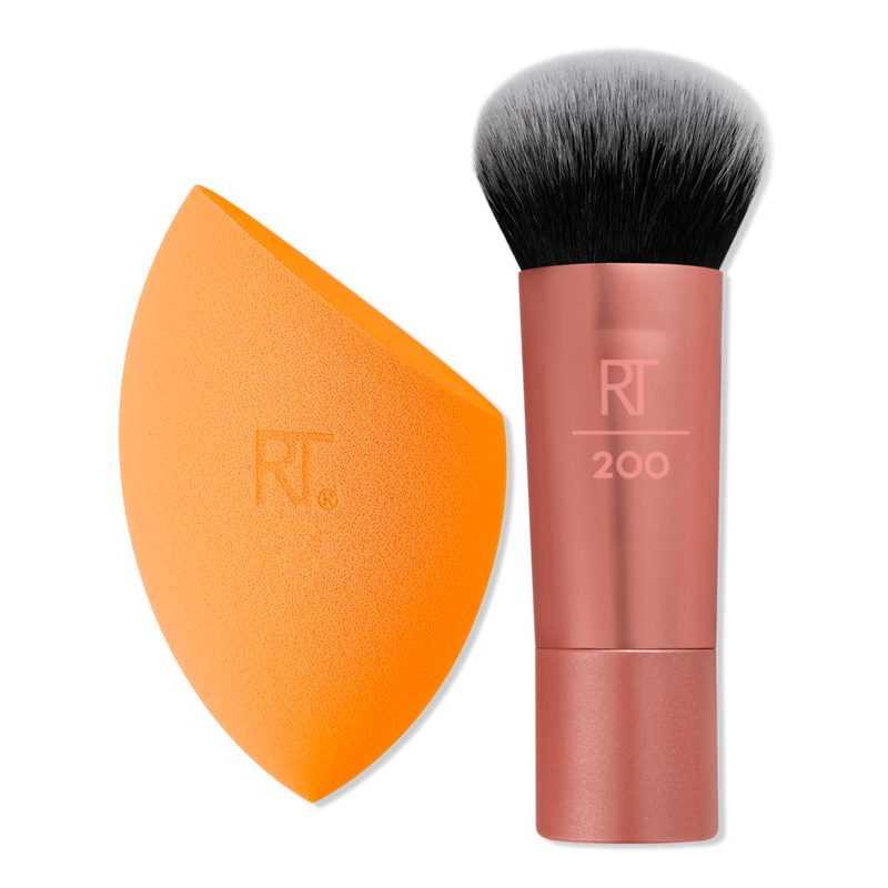 Mini Travel Makeup Brush & Sponge Duo
