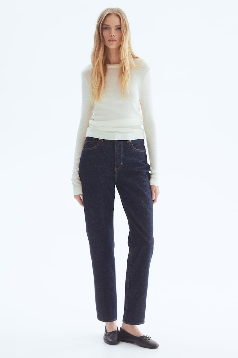 Mom Slim-Fit High-Waist Ankle Jeans