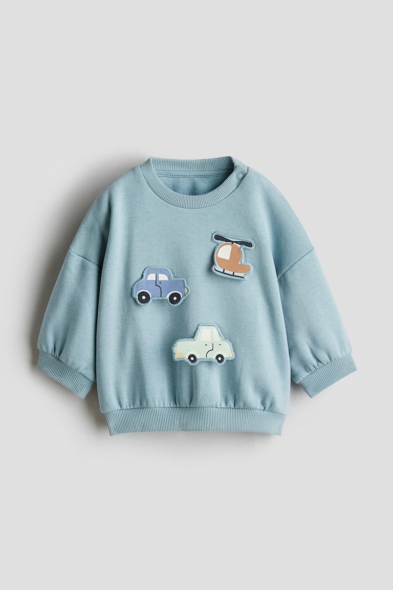 Motif-Detail Brushed-Inside Sweatshirt