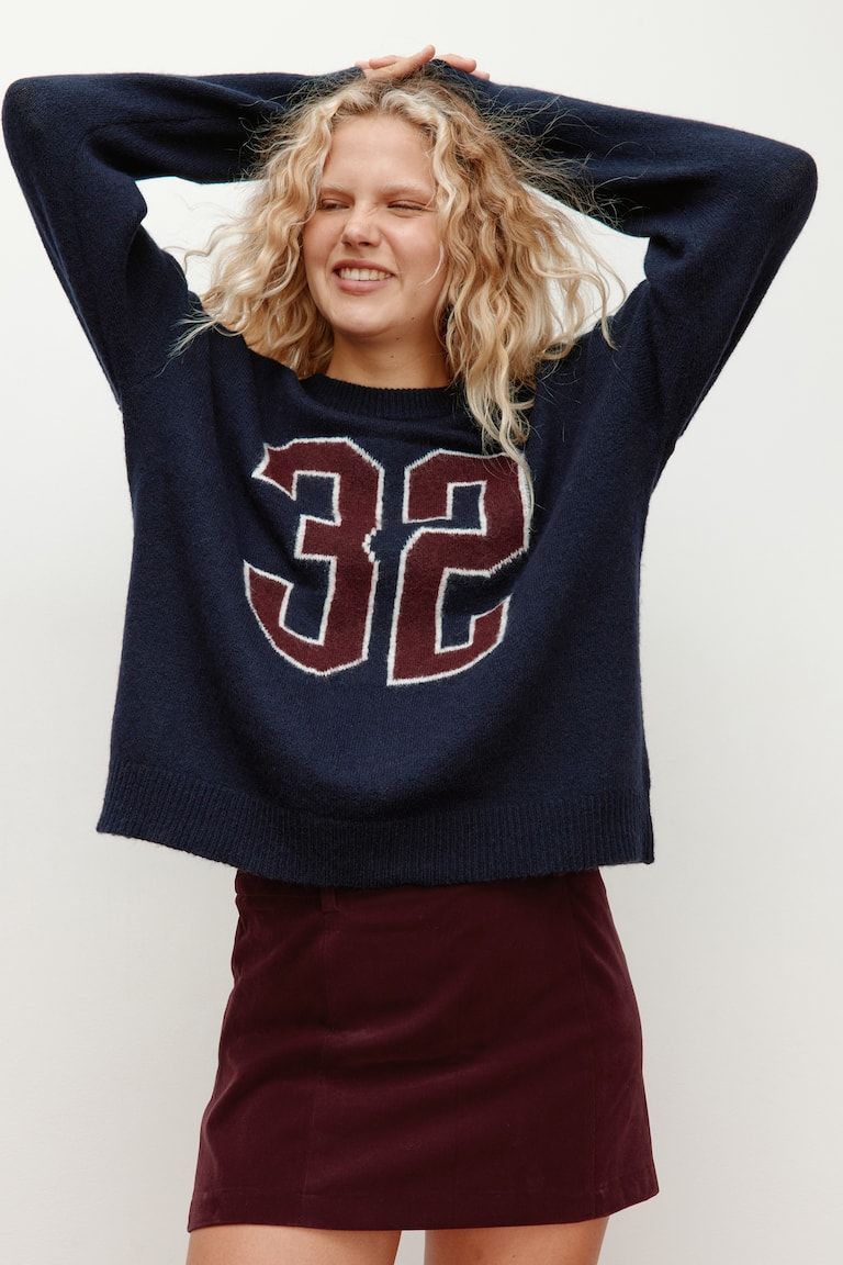 Motif-Detail Sweater