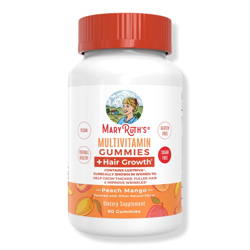 Multivitamin Gummies + Hair Growth Peach Mango