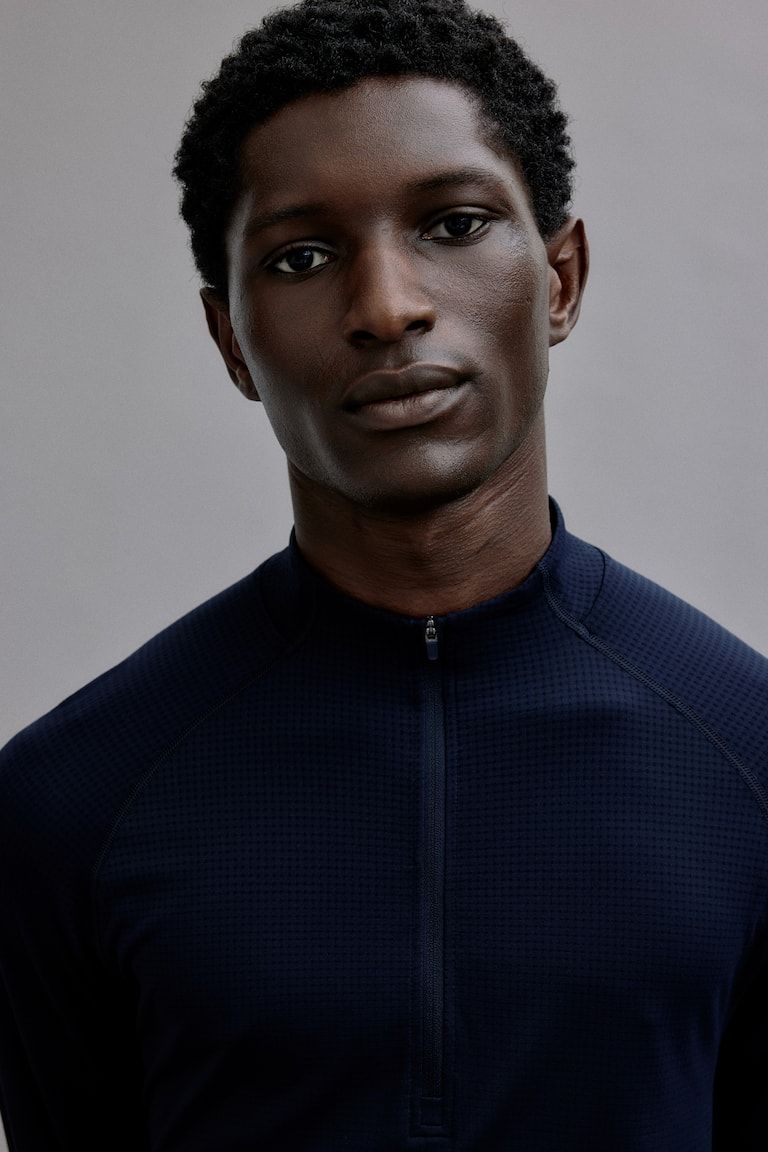 Muscle-Fit Half-Zip Sports Shirt with DryMove™