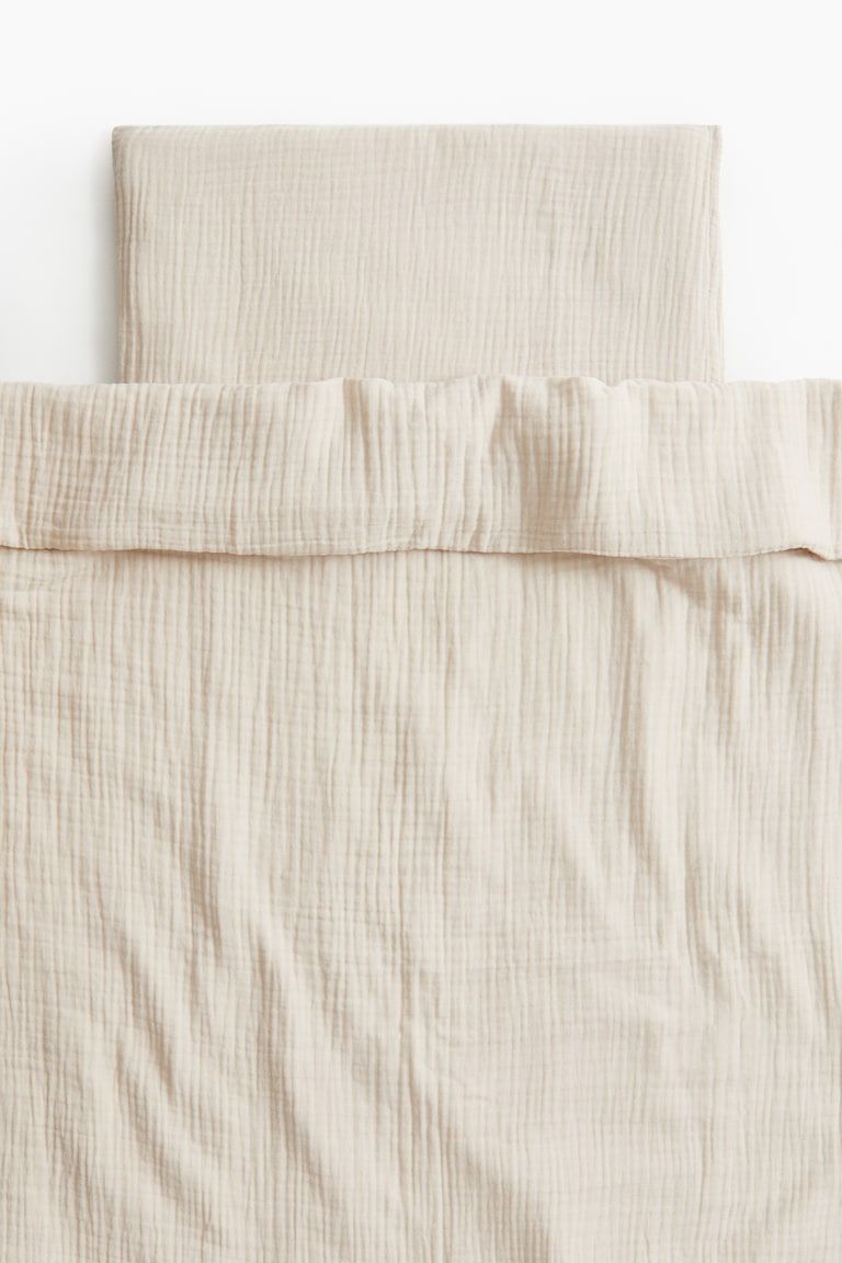 Muslin Crib Duvet Cover Set