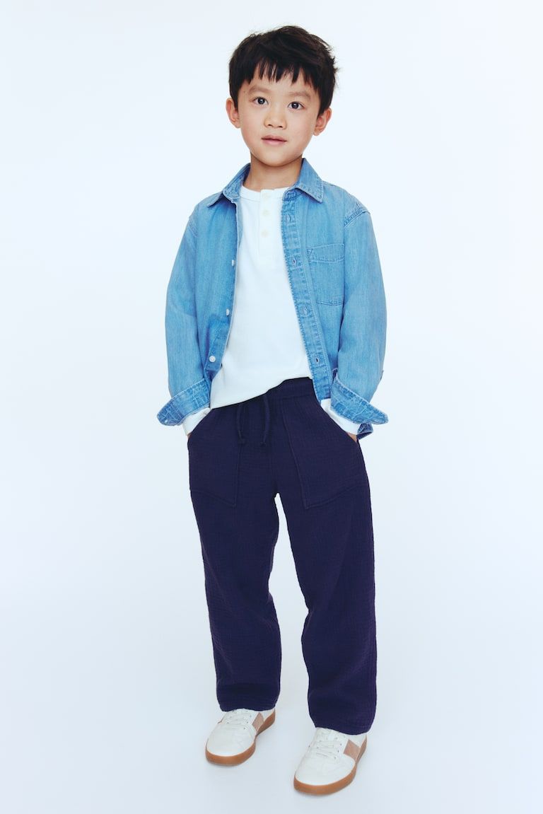 Muslin drawstring trousers
