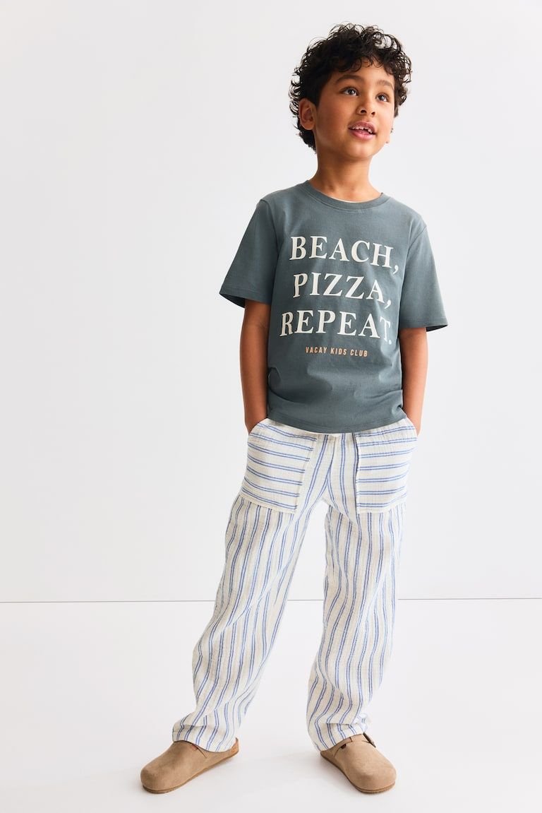 Muslin drawstring trousers