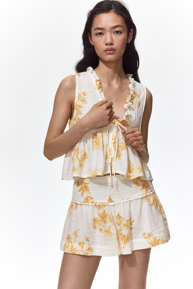 Muslin Peplum Top