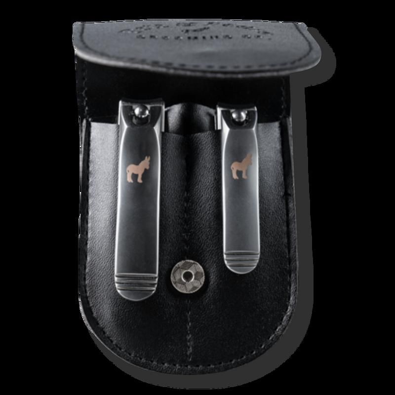 Nail Clipper Stainless Steel Set (Both Fingernail and Toenail) With Leather Case