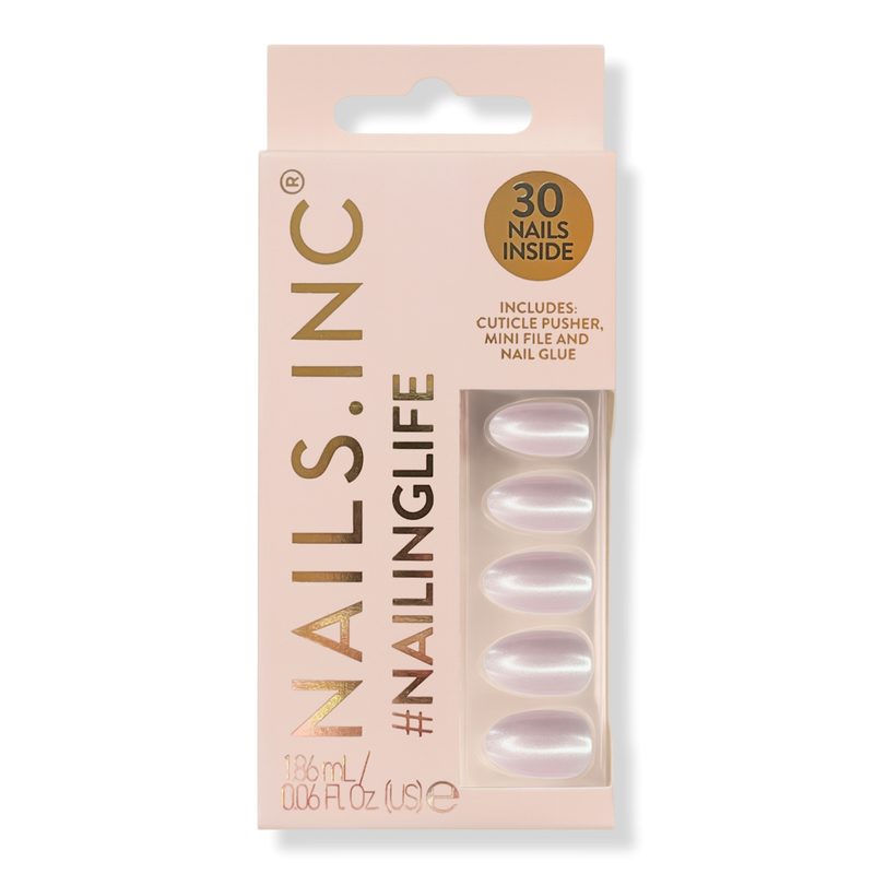 NailingLife Just Like Hailey Pink Glaze Chrome Effect Press-On Nails