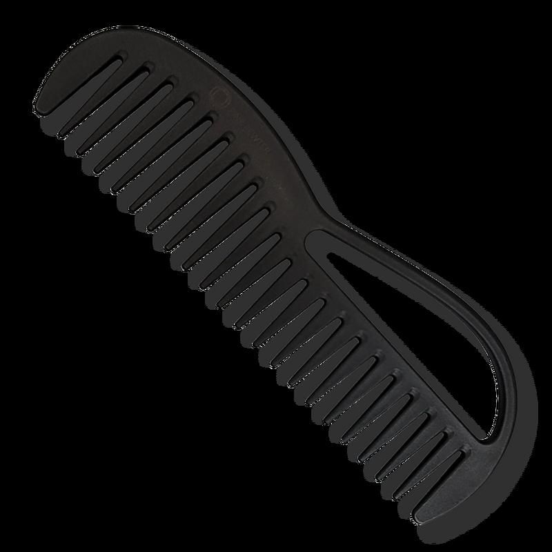 "Never Let Go" Carbon Fibre Detangling and Styling Comb #4 - Black